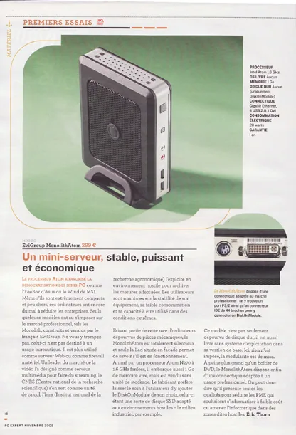 Aperçu de l’article PC Expert, Un mini-serveur, stable, puissant et économique